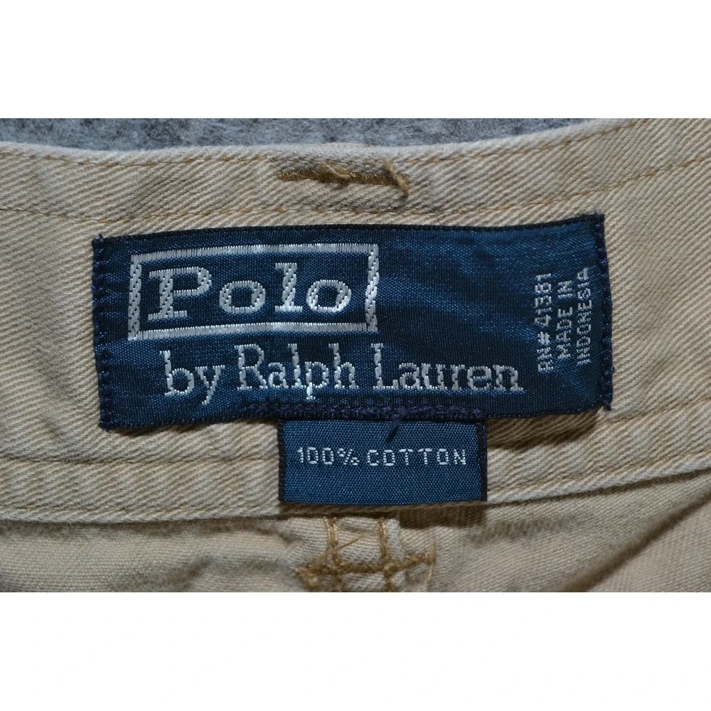 VTG‎ Polo Ralph Lauren Cargo Shorts Mens 31 Khaki Cotton Classic Polo 67 Chino